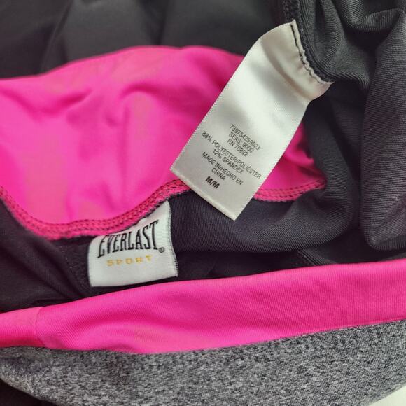 Danskin Now Shirt & Everlast Sport Capris Black Pink Exercise Set Women's M / L - Picture 5 of 5